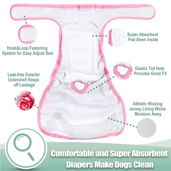 Dog Diapers (3 Pack) Washable Female - Picture 6 of 6